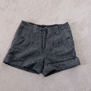 Gray wool lined H&M wool shorts